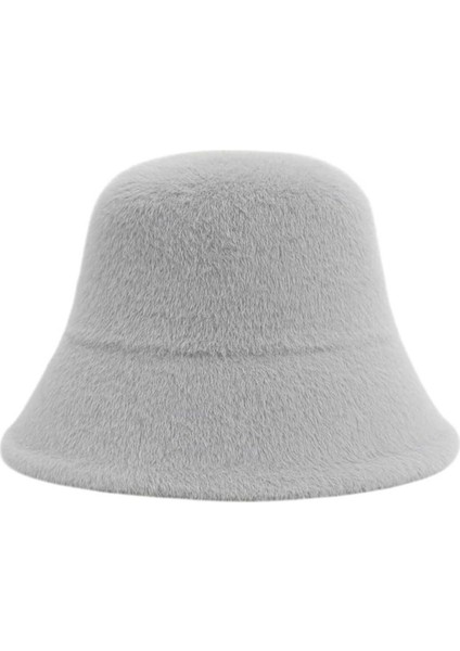 Kadın Soft Peluş Ayarlanabilir Ipli Bucket Kova Şapka 2’li Set modelleri