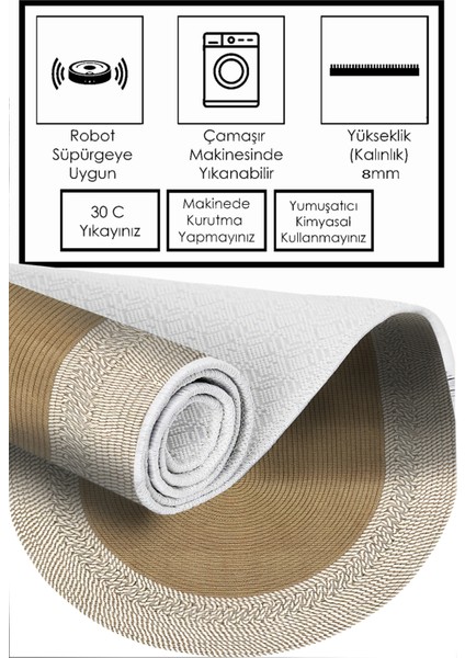 Renkli Dijital Baskılı Kaymaz Mutfak ve Salon Yolluk Halısı, Yıkanabilir, Modern Tasarım