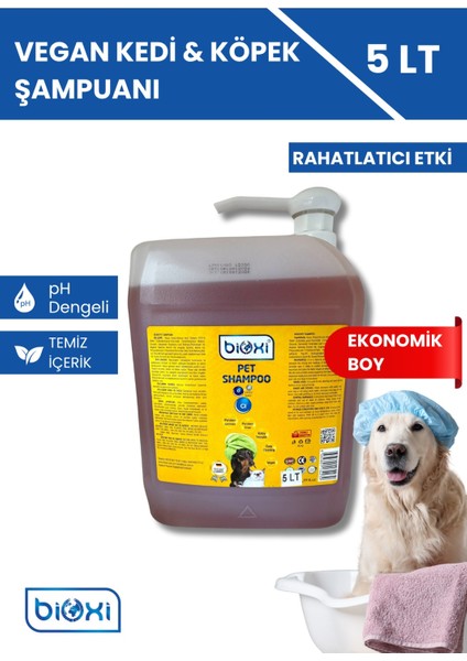 ® Kedi & Köpek Şampuanı 5 LT - Profesyonel Pet Kuaförleri ve Veteriner Klinikleri İçin İdeal Çözüm