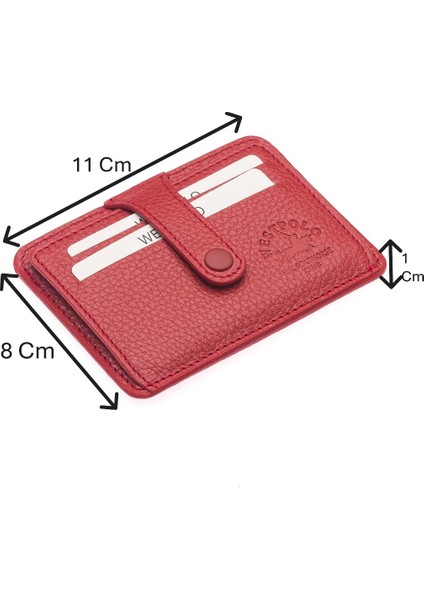 Carpi Çok Bölmeli Unisex Hakiki Flötr Deri Kartlık - Gül Kurusu