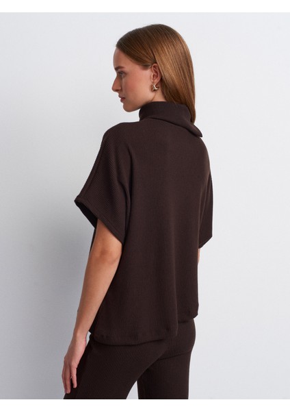 32239 Asimetrik Kesim Boğazlı Top-Kahve fiyatları