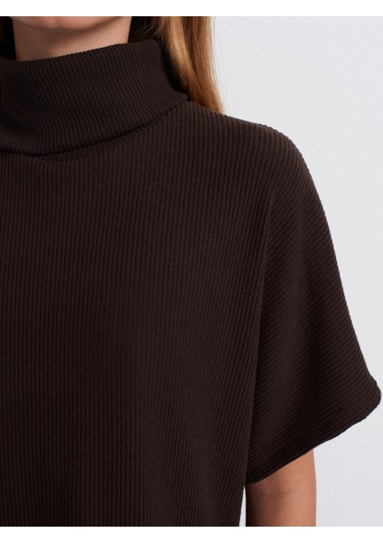 32239 Asimetrik Kesim Boğazlı Top-Kahve fırsatları