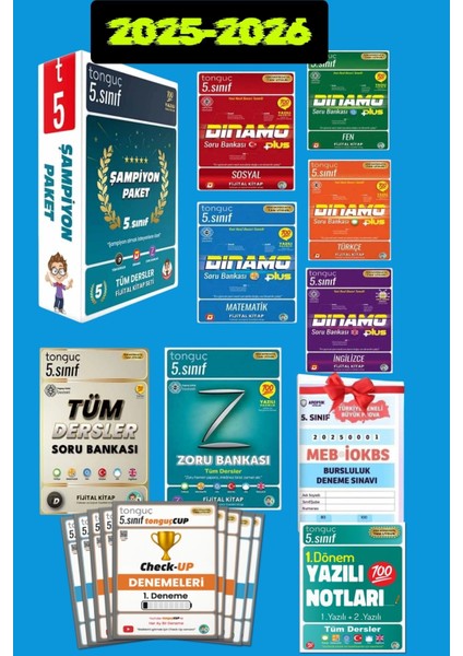 5. Sınıf Şampiyon Paketi + Check Up Deneme Seti + 1. Dönem Yazılı Notları