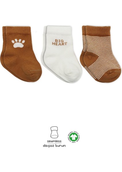 Bistyle 3'lü Penye Soket Çorap BS10110 Hardal