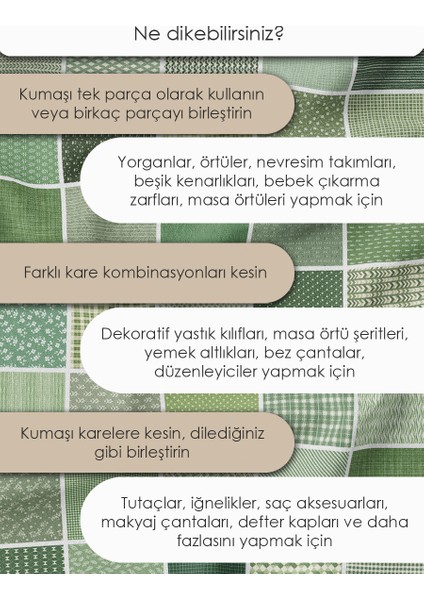 Patchwork Kumaş Seti – 35 Desen 20X20 cm | %100 Pamuk Saten | Tek Parça Kumaş | Dikiş, El Işi ve Quilting Için Özel Tasarım indirimleri