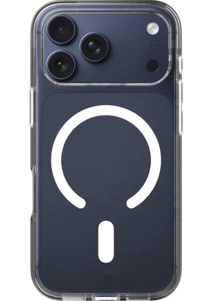 Apple iPhone 17 Promax ile Uyumlu Kapak Magsafe Kablosuz Şarj Destekli Şeffaf Silikon Kılıf