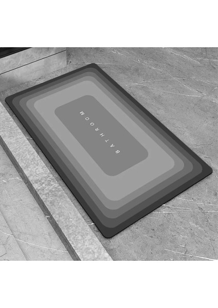 Yumuşak Su Emici Banyo Paspası Kaymaz Taban 38X118 Gri fiyatları