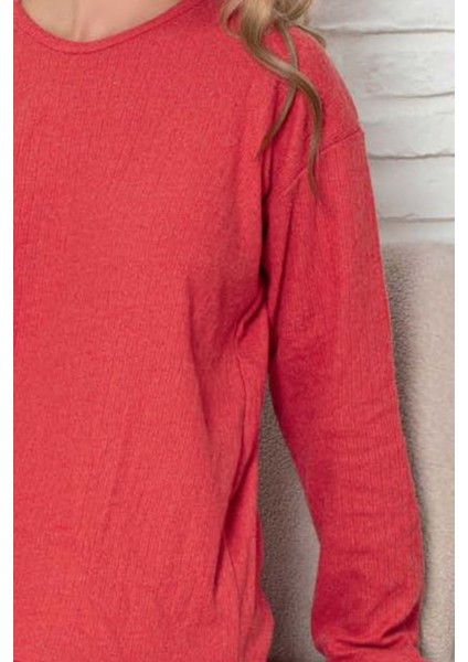 Kalın Kışlık Interlok Şeritli Uzun Kollu Örme Pijama Takımı fiyatları