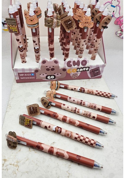 Sanrio 3D Figürlü Rengarenk Kahverengi Tükenmez Silinebilir Mürekkep Silgili Kalemler Okul 1ADET fiyatları