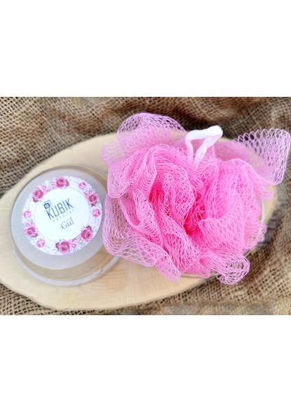 -Gül Kokulu Cupcake Tasarım Banyo Lifli Sabun