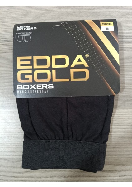 Gold Penye Kumaş Likralı Erkek Boxer - Siyah - Small - 3lü fiyatları