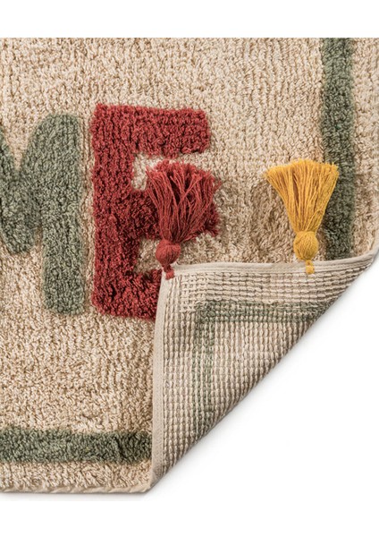 Renkli Nakışlı Püsküllü Banyo Paspası 50X80 Cm, Şık ve Konforlu Alternatif fırsatları