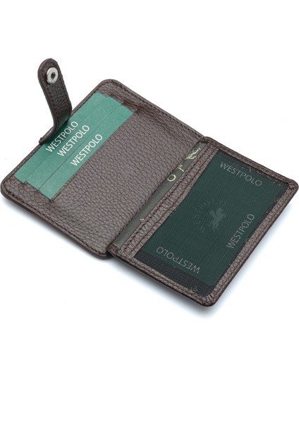 Carpi Çok Bölmeli Unisex Hakiki Flötr Deri Kartlık - Kahverengi modelleri