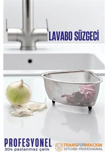 Modacar Lavabo Süzgeci -Lavabo Çöplüğü - Lavabo Içi Çöp Süzgeci 304 Paslanmaz Çelik