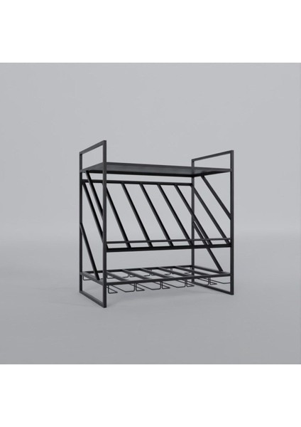 Şarap Rafı, Şarap Saklama Rafı, Modern Şarap Standı, Şarap Tutucu, Dekoratif Raf