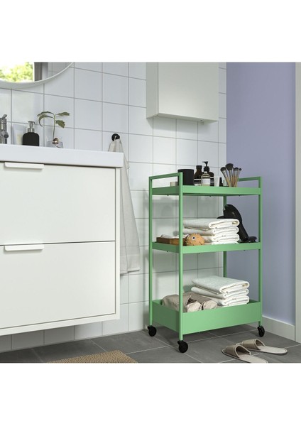 Açık Yeşil Servis Arabası, 50,5X30X83 Cm, Pratik ve Şık Kullanım Sağlar modelleri