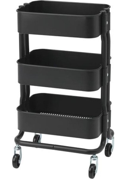 Siyah Renkli Servis Arabası, Kullanışlı ve Şık Tasarım modelleri