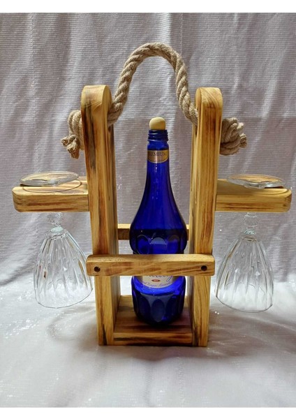 Rustik Ahşap Şarap ve Içecek Standı, Şık ve Doğal Tasarım