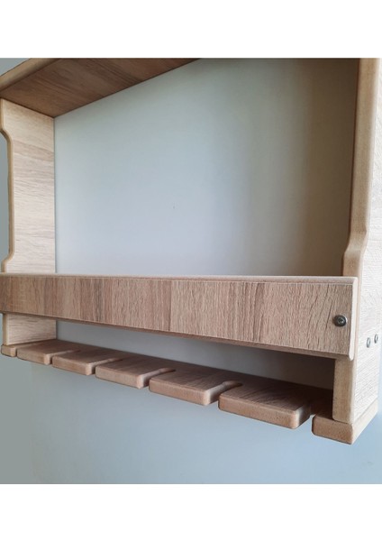 Rustik Ahşap Şaraplık ve Bar Standı, Mutfak Dekorasyonu Için Şık Tasarım indirimleri