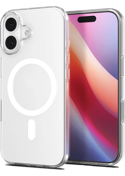 Apple iPhone 17 ile Uyumlu Kapak Magsafe Kablosuz Şarj Destekli Şeffaf Silikon Kılıf fiyatları