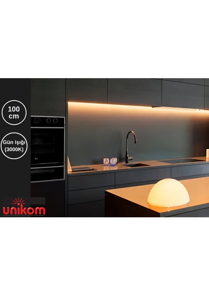 Mutfak Tezgah Altı LED Aydınlatma 100 Cm, On-Off Tuşlu, Gün Işığı Renkli