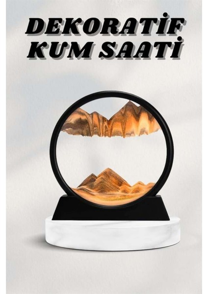 7 Inç Mavi Orta Boy Yuvarlak Şık Kum Tablosu Modern Dekoratif Süs fiyatları