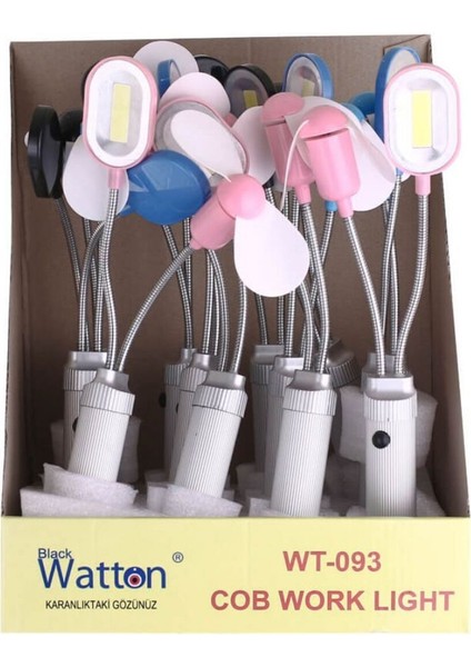 Çok Renkli Pervane ve Mıknatıslı Masa Lambası WT-093, Şık ve Fonksiyonel Aydınlatma Sağlar. fırsatları