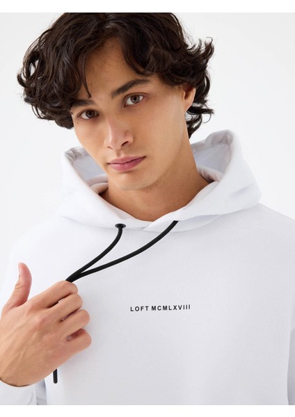 Regular Fit Beyaz Erkek Sweatshirt LF2034269 fırsatları