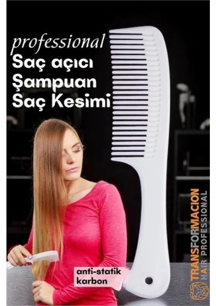 Modacar Dolaşık Saç Açıcı Tarak - Şampuan Saç Boyası Tarağı - Geniş Dişli Saç Kesim Tarağı Profesyonel