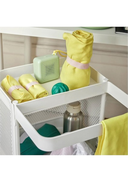 Beyaz Tekerlekli Servis Sehpası 42X39X65 Cm, Şık ve Kullanışlı Tasarım fırsatları