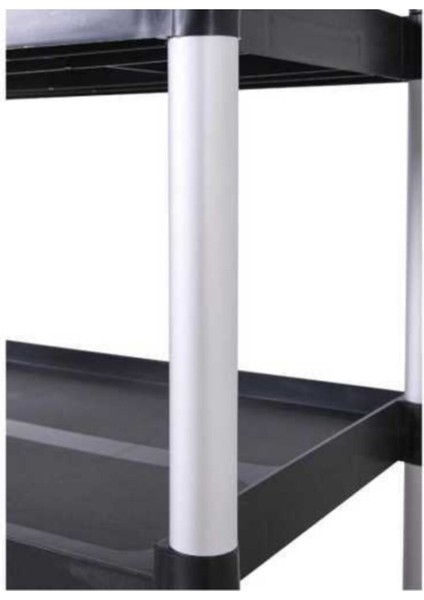 Şık Siyah Mutfak Servis Arabası, Pratik ve Dayanıklı Tasarım fırsatları