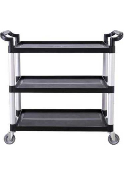 Şık Siyah Mutfak Servis Arabası, Pratik ve Dayanıklı Tasarım indirimleri