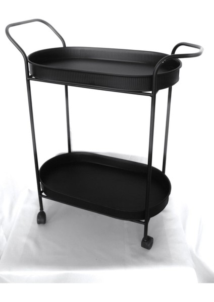 Dayanıklı ve Şık Metal Servis Arabası, Pratik Kullanım Sağlar.
