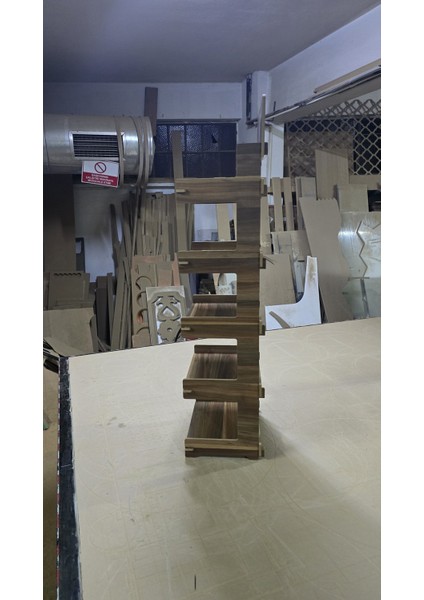 5 Gözlü Mdf Lam Raf Standı, 35X110X28 Cm, Demonte, Kolay Kurulum modelleri
