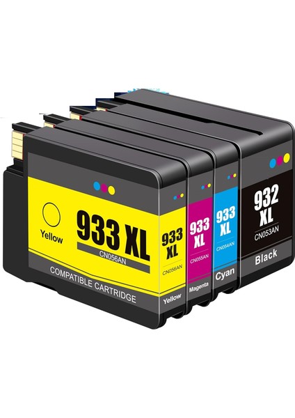 Hp 932XL-933XL Hp Officejet 6600 (CZ155) E-Aio Yazıcı Uyumlu Muadil Kartuş Seti