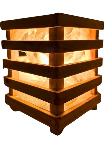 Doğal Kristal Kaya Tuzu Sepetli Tuz Lambası, 3-4kg, Sağlıklı ve Şık Aydınlatma modelleri