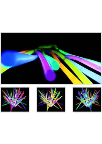 Renkli Fosforlu Çubuk 20CM 10'lu Set, Eğlenceli ve Parlak Işık Kaynağı fiyatları