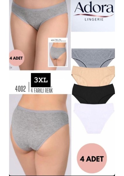 Kadın Külot 3xl Ekonomik 4 Lü Paket