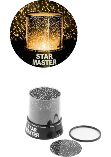 USB ve Pilli Yıldız Projeksiyon Gece Lambası, Tavan Için Mükemmel Aydınlatma.