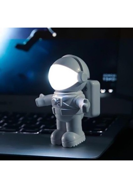 Sevimli Uzay Temalı USB Gece Lambası Beyaz Işık fırsatları