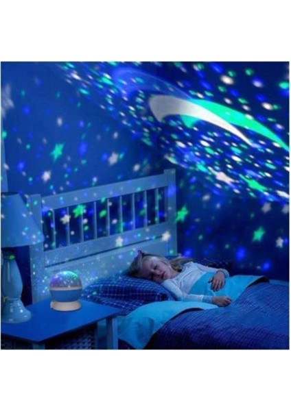 Renkli Yıldızlı Projeksiyon Gece Lambası, Huzurlu ve Renkli Uyku Deneyimi indirimleri
