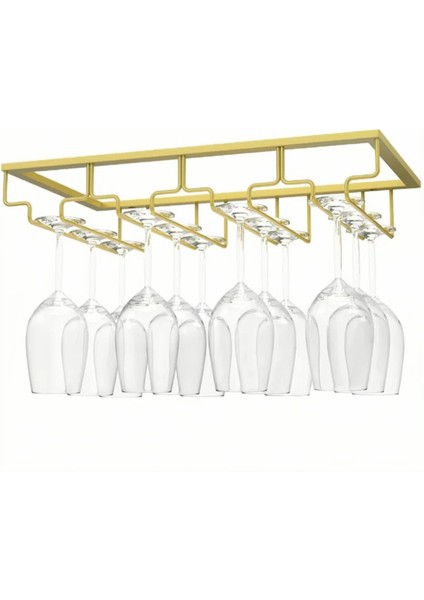 Altın Renkli Tavan Askılı Bardaklık, Şık ve Fonksiyonel Tasarım modelleri