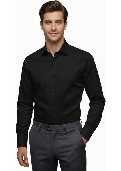 Erkek Silim Fit Uzun Kol Gömlek BGL-ST04867