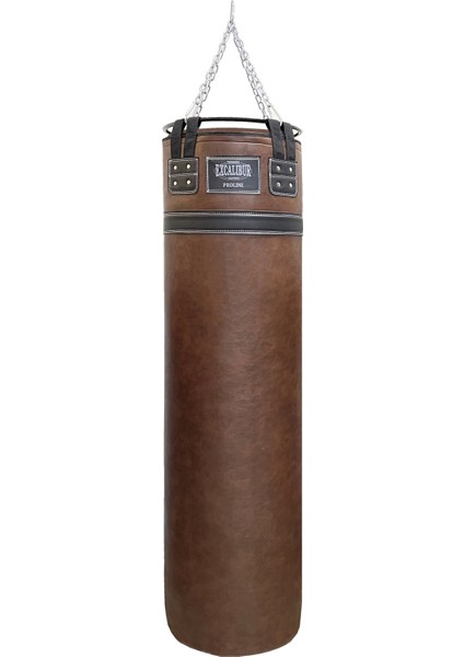 Proline Steel Salon Tipi Profesyonel Çemberli Boks Torbası 135 x 35 Kahve