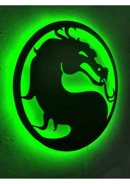 Yeşil Ejderha LED Işıklı Ahşap Tablo, Şık ve Modern Dekorasyon Için Ideal. fiyatları
