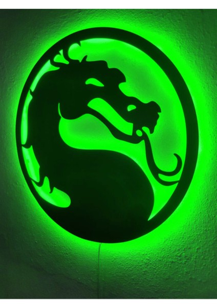 Yeşil Ejderha LED Işıklı Ahşap Tablo, Şık ve Modern Dekorasyon Için Ideal. modelleri