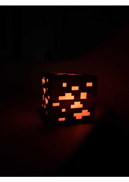 Kırmızı Minecraft Maden Lambası, Eğlenceli ve Dekoratif Işık Seçeneği modelleri