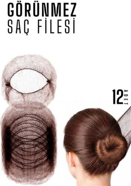 Kahve Saç Filesi Görünmez 12 Adet