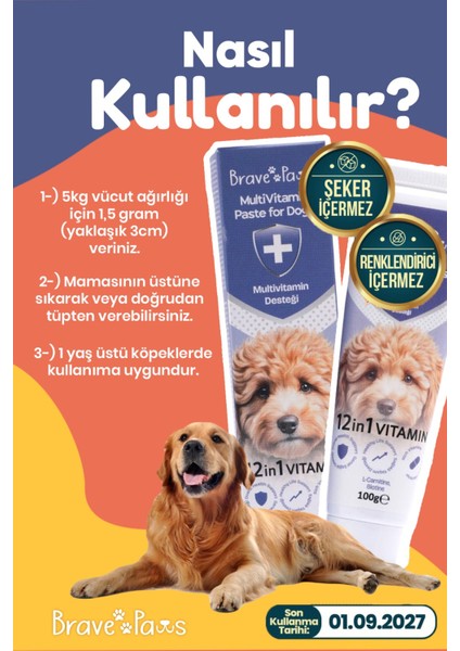 Köpekler Için Gelişim Destekleyici Multivitamin – Sağlıklı Büyüme Formülü fiyatları