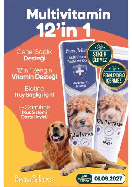 Köpekler Için Gelişim Destekleyici Multivitamin – Sağlıklı Büyüme Formülü